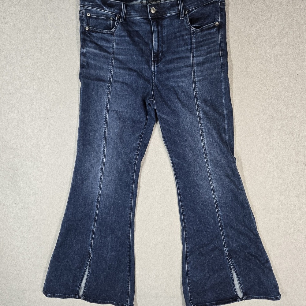 American Eagle Outfitters Women Jeans 16 REGULAR Blue Denim Festival Flare Next
